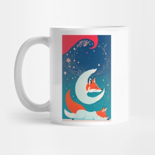 Beauty Floral Flower Fox Yoga Mug